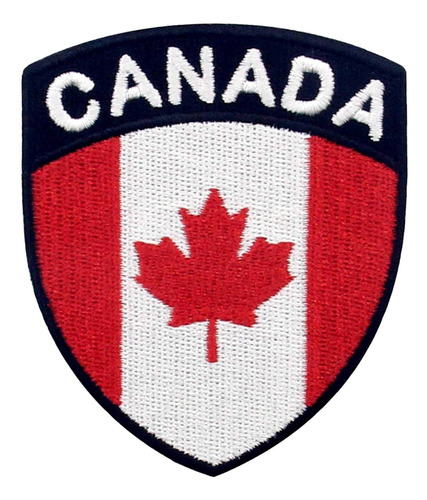 Parche De Escudo De Bandera De Canadá Bordado Apliques...