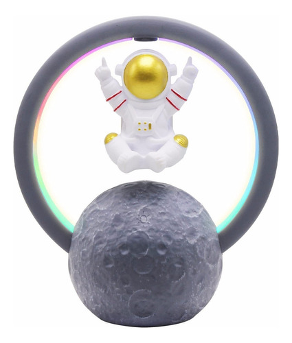 Bocina Bluetooth Hover Astronaut Desktop Con Luces Rgb