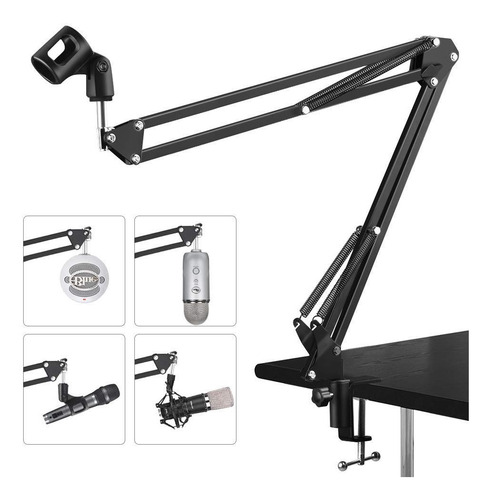 Imagen 6 de 9 de Soporte Mesa Mut Para Micrófono De Estudio Brazo Articulado