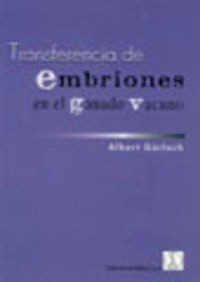 Libro Transferencia De Embriones En El Ganado Vacuno