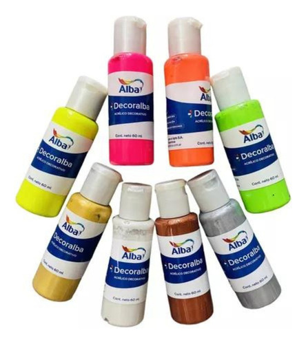Acrilico Decorativo Alba 60 Ml Decoralba - Deacero Color Amarillo Otoñal