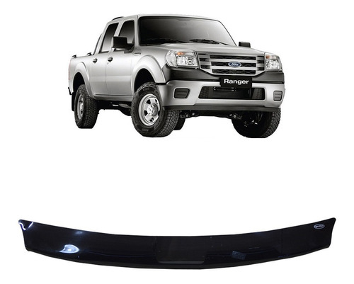 Deflector Capot Ford Ranger 2010 A 2012 Negro Fume Corto