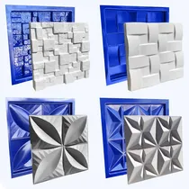 Comprar Conjunto 4 Moldes Formas 3d Gesso Ou Cimento Abs Azul - Xmoldes - (molde 3d Trançado - Molde 3d Campestre - Molde 3d Cullinans - Molde 3d Mosaico)