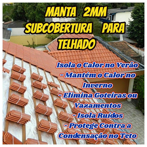Imagem 2 de 10 de Manta Acustica E Termica 2mm P/subcobertura Kit C/35 Mts² ..
