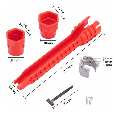 Llave Multifunciones Instalador De Fregadero, Reparació8 En1