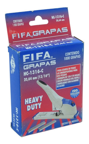 Grapas Fifa Hc-1316-c Engrapa De 120 A 170 Hojas 1000 Grapas