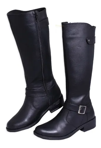 Botas para dama en cuero outlet