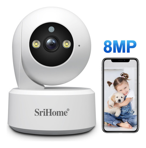 Cámara Vigilancia 360° 8MP | Detección de Llanto y Personas | Luz Nocturna Dual | WiFi 5G | 256GB | COZYCAST SH064 | Envío Gratis