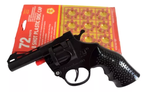 Arma Brinquedo Pistola Revolver 38 Com Distintivo Policial