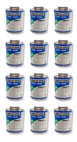 12pz Cemento Weld On 717 Transparente Bote 1/2 Litro
