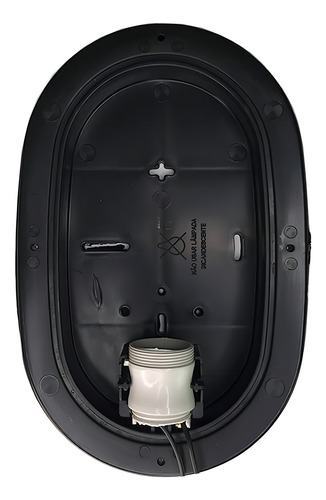 Kit 2 Luminária Arandela De Parede Tartaruga 25w E27 Interna Cor Preto