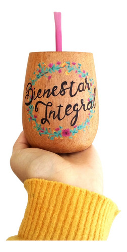 Mates Personalizados Con Tu Logo Marca De Madera + Bombilla