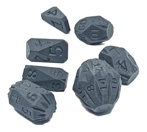 Kit De Dados Para Rpg Com Sete Dados D&d Conjunto Dice Idioma Não Aplicável 0