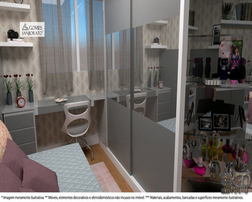 Apartamento A Venda No Bairro Vila Pires Em Santo André - Sp. 1 Banheiro, 2 Dormitórios, 1 Suíte, 1 Vaga Na Garagem, 1 Cozinha, Área De Serviço, Sala De Estar, Sala De Jantar. - 2631 - 34724744