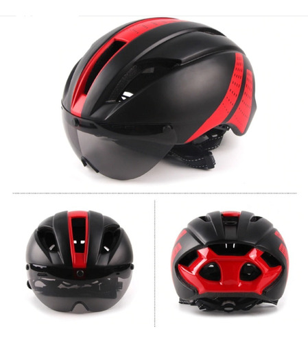 Casco Para Bicicleta De Alta Resistencia Con Lentes