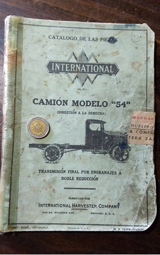 Catalogo Instrucciones International Camion  Modelo 54