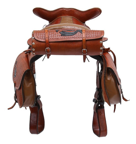 Imagem 6 de 8 de Sela De Cavalo Australiana Tradicional Havana 15'' Completa