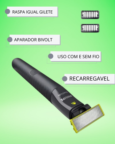 Aparador E Barbeador Phillips Oneblade S/fio Bivolt
