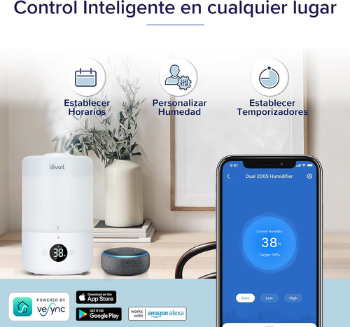 Levoit 3l Top-fill Humidificador A Bebés Para Aliviar Mocos