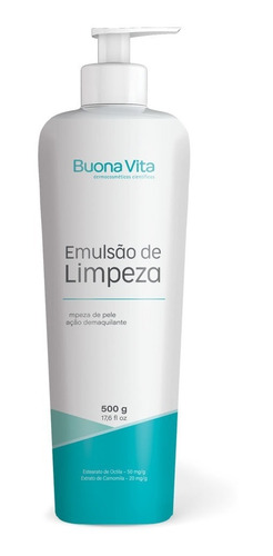 Imagem 1 de 5 de Emulsao De Limpeza Facial 500ml Buona Vita Remover Maquiagem