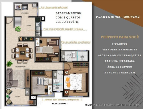 Imagem 12 de 19 de Apartamento Com 3 Dormitórios À Venda Com 165.33m² Por R$ 845.000,00 No Bairro Vila Izabel - Curitiba / Pr - M2vi-ag704