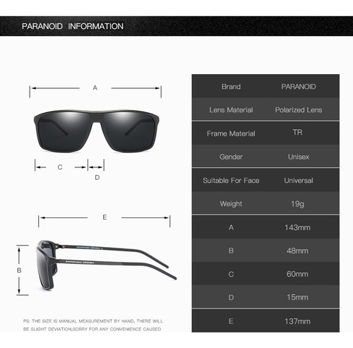 Lentes De Sol Polarizados Marca Paranoid Unisex Salou 03