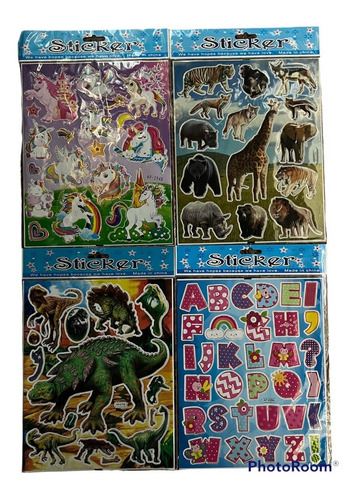 Imagen 3 de 3 de Stickers Autoadhesivos Pack X30 Planchas Ideal Souvenirs