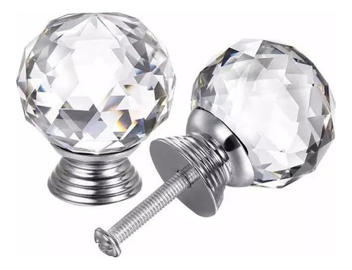 Set X6 Tiradores Cristal Diamante Perilla Puertas Muebles 