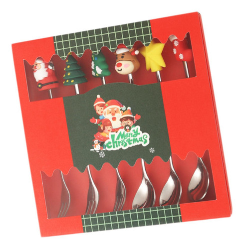 Juego De Cuchara Y Tenedor Navideños, Vajilla De Plata
