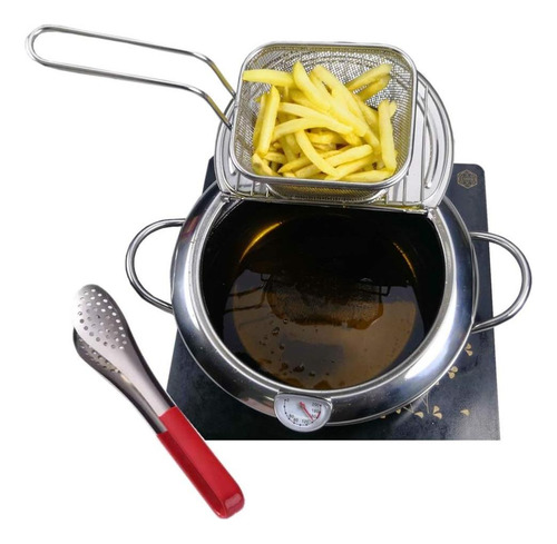 Set De Freidora Profunda, 36qt Mini Olla Frita Con Cesta De