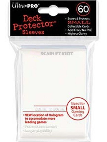 Protectores Ultra Pro X60 Unid Blanco Para Yu-gi-oh! Small
