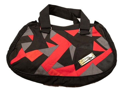 Imagen 6 de 10 de Bolso Rectangular De Mano De Retazos De Algodón Hecho A Mano