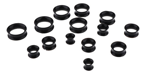 2 X 7 Pares De Parches De Silicona Flexibles Tapones Negro