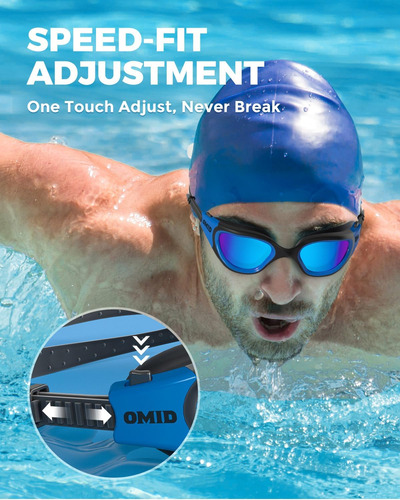 Omid Gafas De Natación, Cómodas Gafas De Natación Polarizada