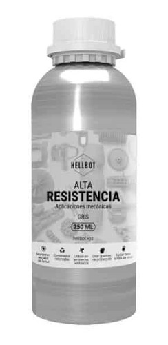 Resina Impresión 3d Hellbot Alta Resistencia Gris 250ml