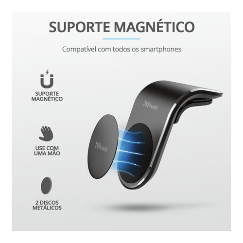 Imagem 2 de 9 de Suporte Magnético Automotivo Trust