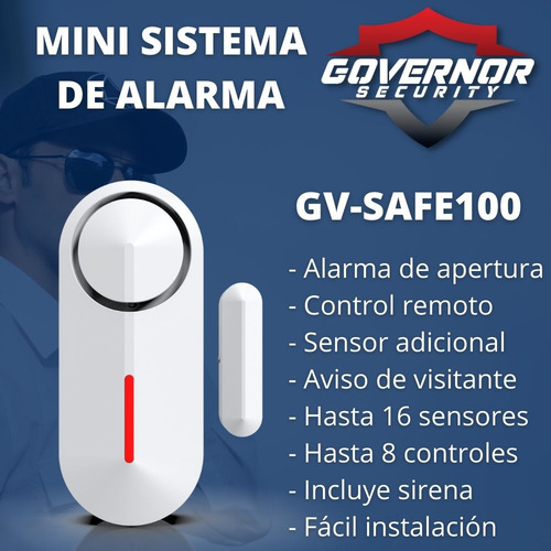 Mini sistema de alarme sem fio Governor GV-Safe100 W3