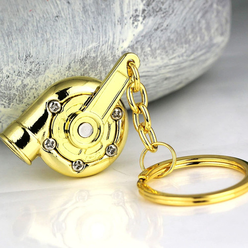 Llavero Turbina Turbo Autos Souvenirs Color Dorado