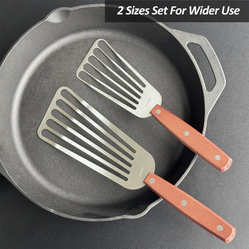 Espátulas De Pescado Acero Inoxidable 2 Unidades 3x6 Y 4x8 P Siliver