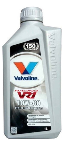 Aceite De Motor Valvoline Vr1 Racing 10w60 1 L