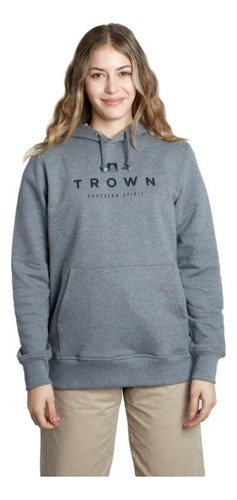  Buzo Hoodie Trown Trade Mark Gris Original