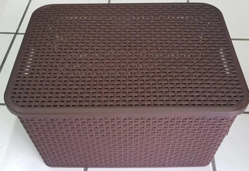 Canasta O Cesta Tipo Rattan Con Tapa Multiusos
