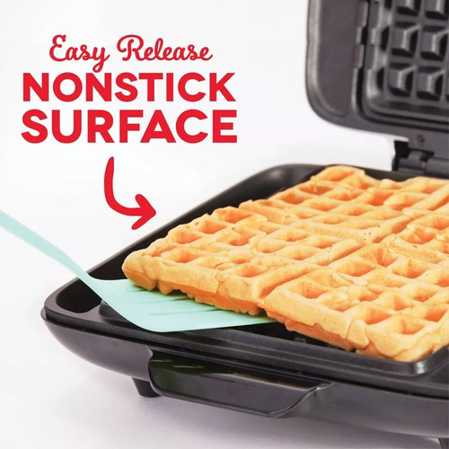 Waflera Dash Grande Cuadrada 4 Waffles 2 Tiras Antiadherente