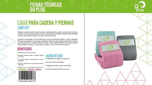 Imagen 3 de 3 de Ligas Para Cadera Y Pierna Go Plus