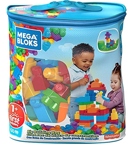 Bolsa Grande De Construcción Mega Bloks, 60 Piezas (classic)