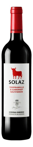 Vino Tinto Solaz Tempranillo Cabernet Sauvignon 750 Ml