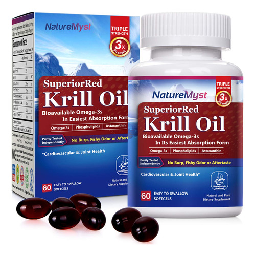 Aceite De Krill-omega 3 - 60 Capsulas Recubrimiento Entrico