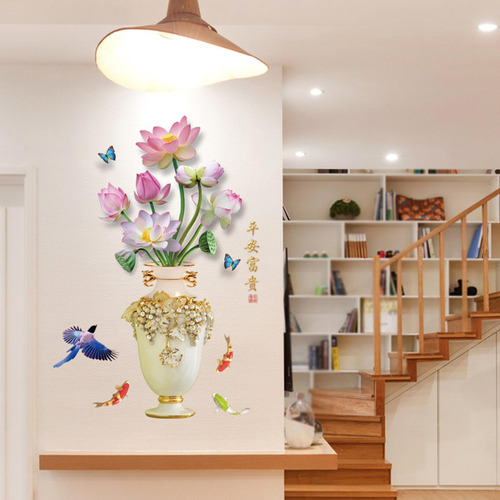 Adhesivo Decorativo Para Pared, De Flores, Estilo A