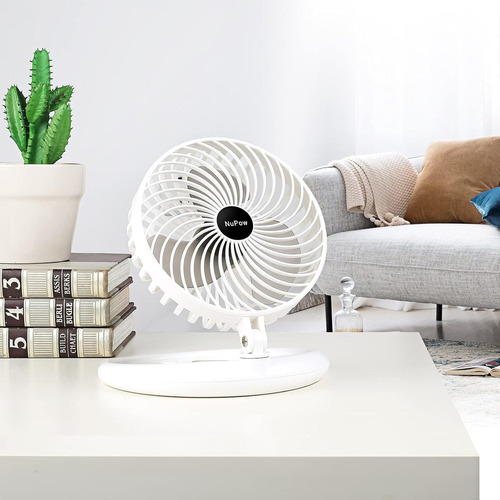 Ventilador Portátil 20cm Plástico Usb Mesa Escritorio Nupow Cantidad De Aspas 3 Estructura Blanco Aspas Blanco Diámetro 20 Cm Frecuencia 60hz