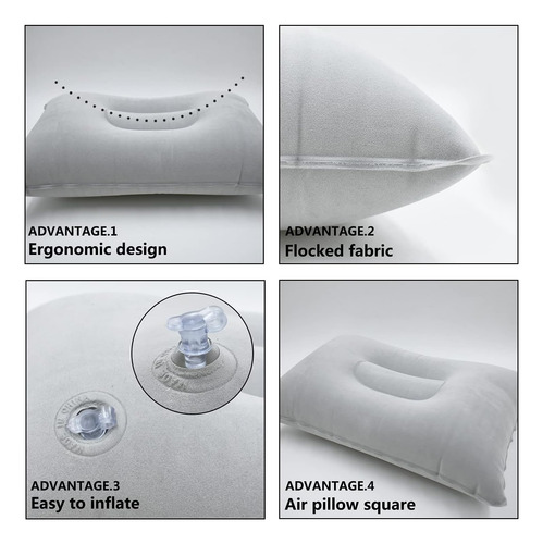 Almohadas Inflables Ultraligeras Para Camping Y Viajes